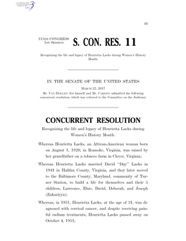 S. Con. Res. 11