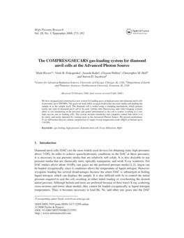 The COMPRES/GSECARS Gas-Loading System for Diamond Anvil Cells at the Advanced Photon Source