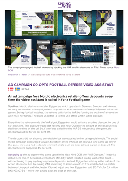 Ad Campaign Co-Opts Football Referee Video Assistant