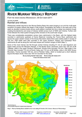 Murray River Operations Report for the Week Ending 4 12 1997