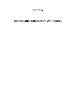 Osteopathic Philosophy and History 1