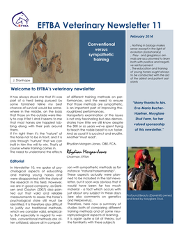 EFTBA Veterinary Newsletter 11