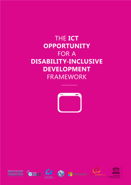 The Ict Opportunity for a Disability-Inclusive Development Framework