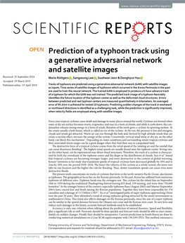 Prediction of a Typhoon Track Using a Generative Adversarial Network And