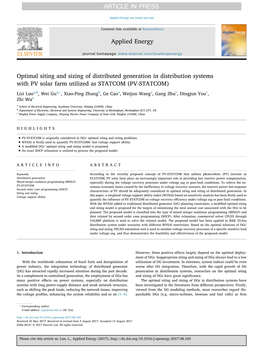 Optimal Siting and Sizing of Distributed Generation in Distribution Systems with PV Solar Farm Utilized As STATCOM (PV-STATCOM)