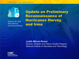 Update on Preliminary Reconnaissance of Hurricanes