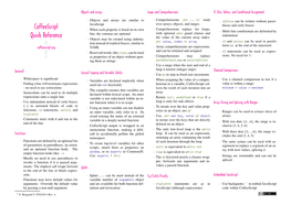Coffeescript Quick Reference