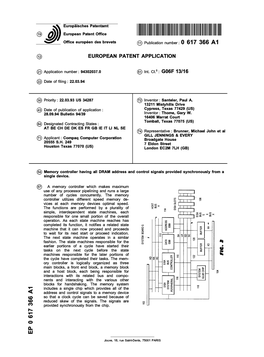 Memory Controller Having All DRAM Address and Control Signals Provided Synchronously from a Single Device