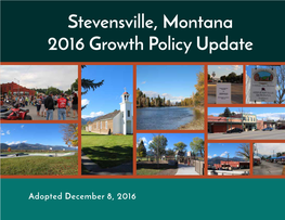 Stevensville, Montana 2016 Growth Policy Update