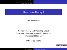 Nuclear Reactions (Theory)