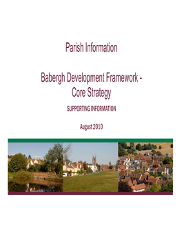 Parish Information Babergh Development Framework