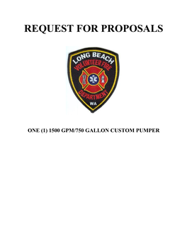 Request for Proposals