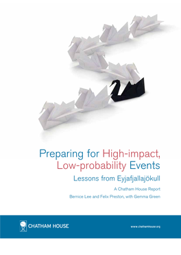 Preparing for High-Impact, Low-Probability Events