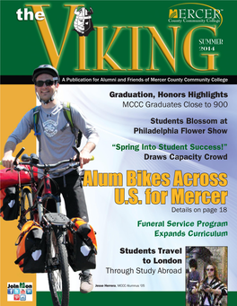 Alum Bikes Across U.S. for Mercer Details on Page 18 Funeral Service Program Expands Curriculum