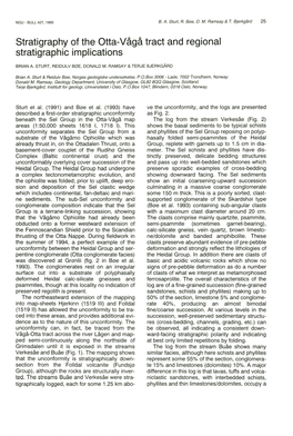 Stratigraphy of the Otta-Vaqa Tract and Regional Stratigraphic Implications