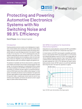 Protecting and Powering Automotive Electronics Systems with No Switching Noise and 99.9% Efficiency