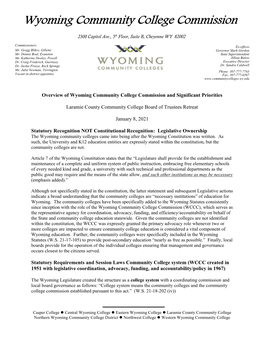 Wyoming Community College Commission