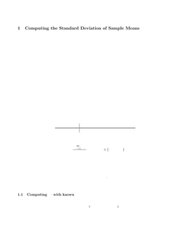 1 Computing the Standard Deviation of Sample Means