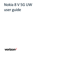 Nokia 8V 5G UW Mobile Phone User Manual