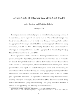 Welfare Costs of Inflation in a Menu Cost Model