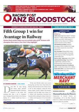Fifth Group 1 Win for Avantage in Railway | 2 | Saturday, January 2, 2021