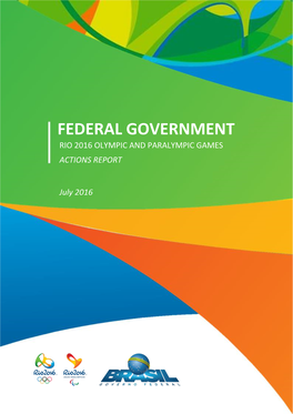 Report of Actions by the Federal Government Related to the Olympic and Paralympic Games