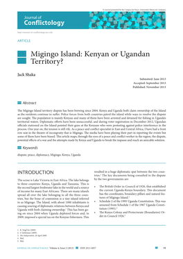 Migingo Island: Kenyan Or Ugandan Territory?