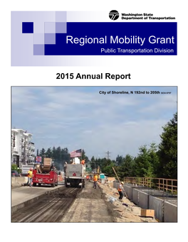 Regional Mobility Grant Program 2015 Report