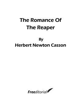 The Romance of the Reaper