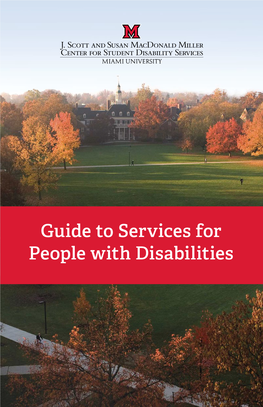 Guide to Services for People with Disabilities