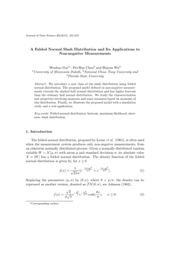 A Folded Normal Slash Distribution and Its Applications to Non-Negative Measurements