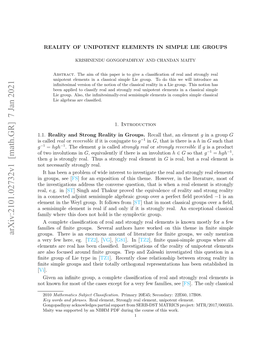 Arxiv:2101.02732V1 [Math.GR] 7 Jan 2021 Then Ngop,Se[ See Groups, in Real