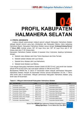 Profil Kabupaten Halmahera Selatan