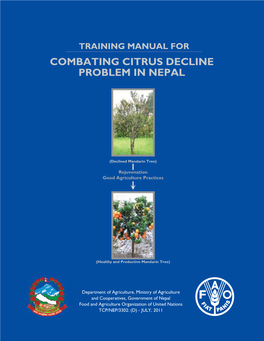 Training Manual for Combating Citrus Decline Problem in Nepal