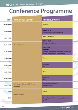 Conference Programme Overview