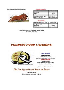 Filipino Food Catering