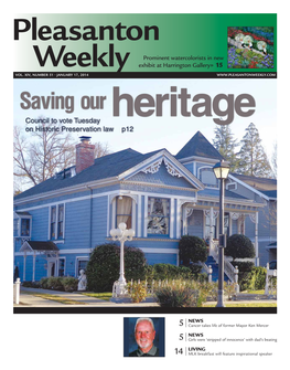 Saving Our Council to Vote Tuesday Heritage on Historic Preservation Law P12