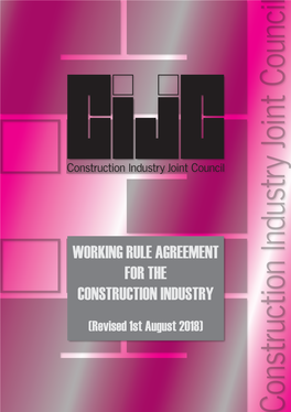Working Rule Agreement for the Construction Industry