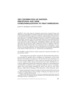 The Contribution of Emotion Perceptions and Their Overgeneralizations to Trait Impressions