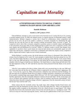 Capitalism and Morality ______