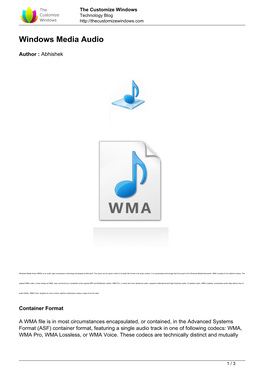 Windows Media Audio