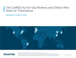 The CARES Act for Gig Workers and Others Who Work for Themselves