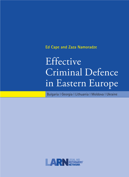 Effective Criminal Defence in Eastern Europe