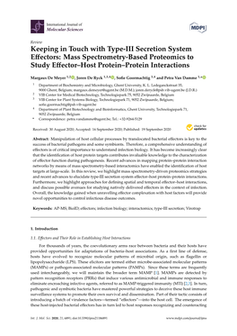 Keeping in Touch with Type-III Secretion System Effectors