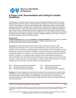 A Closer Look: Documentation and Coding for Cardiac Conditions