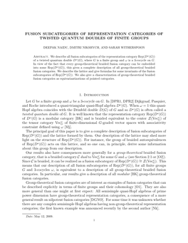 Fusion Subcategories of Representation Categories of Twisted Quantum Doubles of Finite Groups