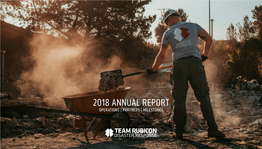 2018 Annual Report Operations | Partners | Milestones a Note from the Ceo