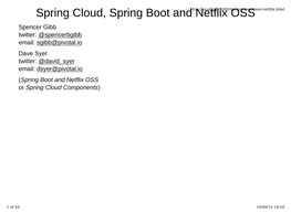 Spring Cloud, Spring Boot and Netflix