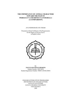 A Sarjana Sastra Undergraduate Thesis