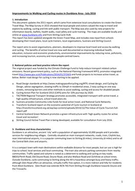 1 Improvements to Walking and Cycling Routes in Dunblane Area